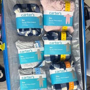 Carter's Cozy Baby Jumpsuit Collection - Blue, Pink, Gray
